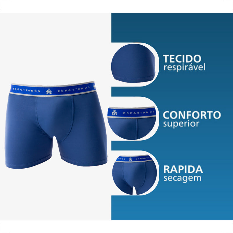 Kit Com 5 Cuecas Boxer Masculina Microfibra Original