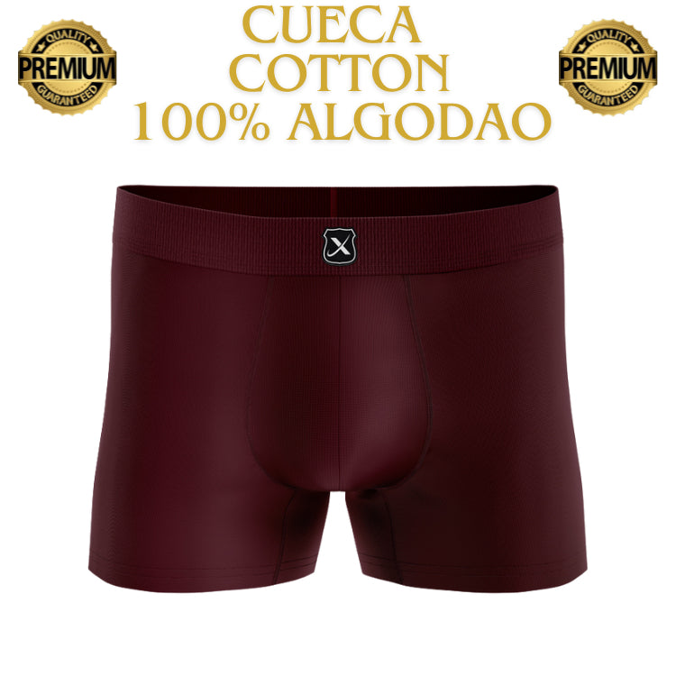 Kit 4 Cuecas Boxer Algodão 100% Algodão Liso