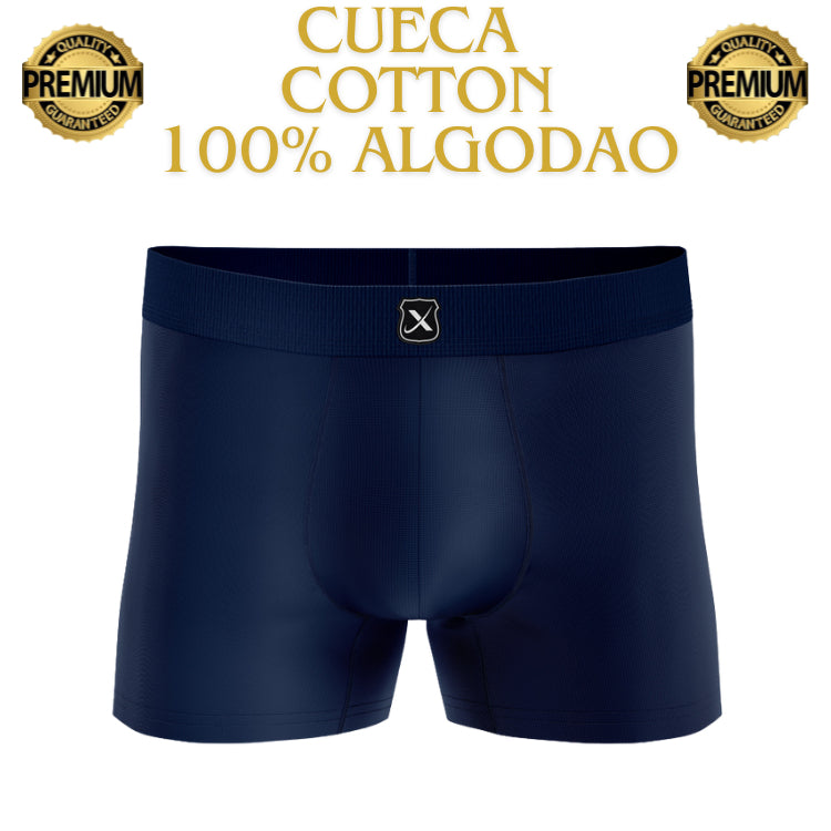 Kit 4 Cuecas Boxer Algodão 100% Algodão Liso