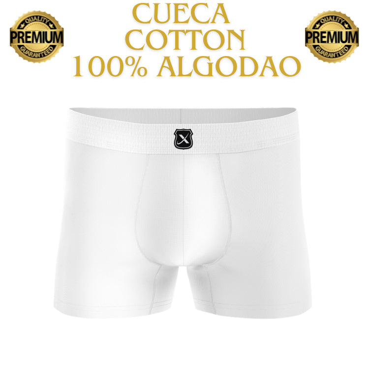 Kit 4 Cuecas Boxer Algodão 100% Algodão Liso