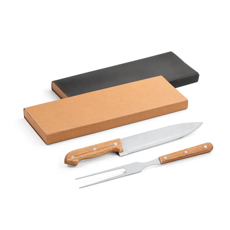 Kit churrasco composto por 2 utensílios em aço inox