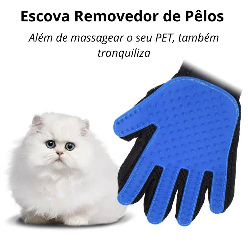 SKYTUR STORE Luva Nano Magnética e Escova Removedora Mágica Tira Pelos De Pets Cachorro Gatos - ENVIO RAPIDO PARA TODO BRASIL