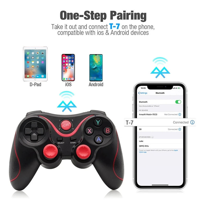 X3 Suporte Bluetooth - Joystick Controlador de Jogo Sem Fio