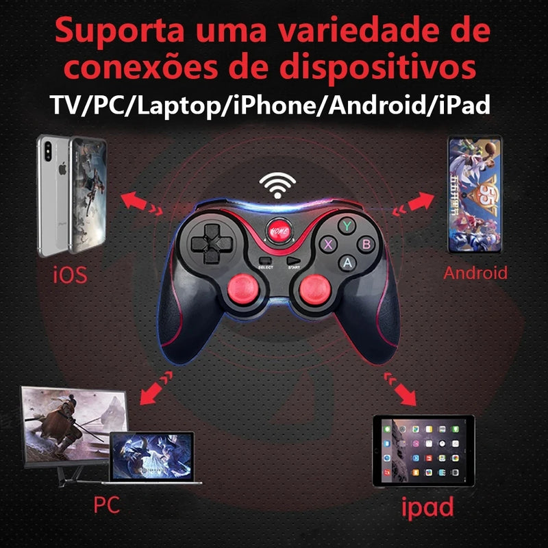 X3 Suporte Bluetooth - Joystick Controlador de Jogo Sem Fio