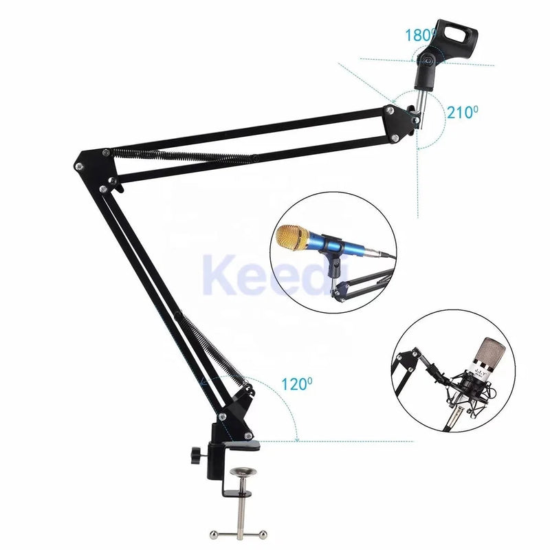 Braço Suporte Pedestal De Mesa Articulado Para Microfones