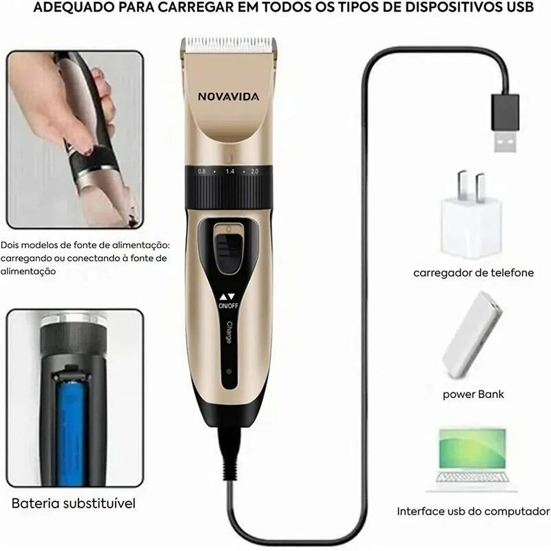 Maquina para cortar pelos de animais de estimação