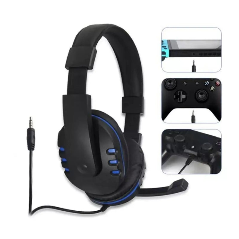 Fone Gamer A-302 P2 Microfone HeadPhone Para Ps4 De Jogo Com Fio