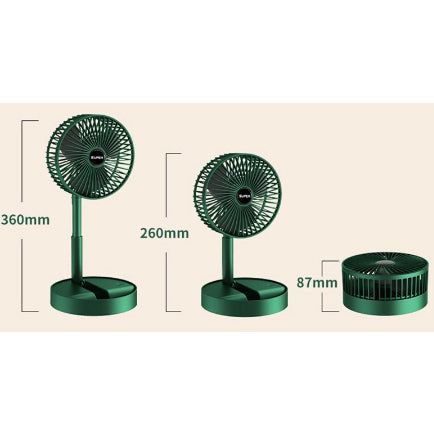 Ventilador Telescópico Dobrável Recarregável