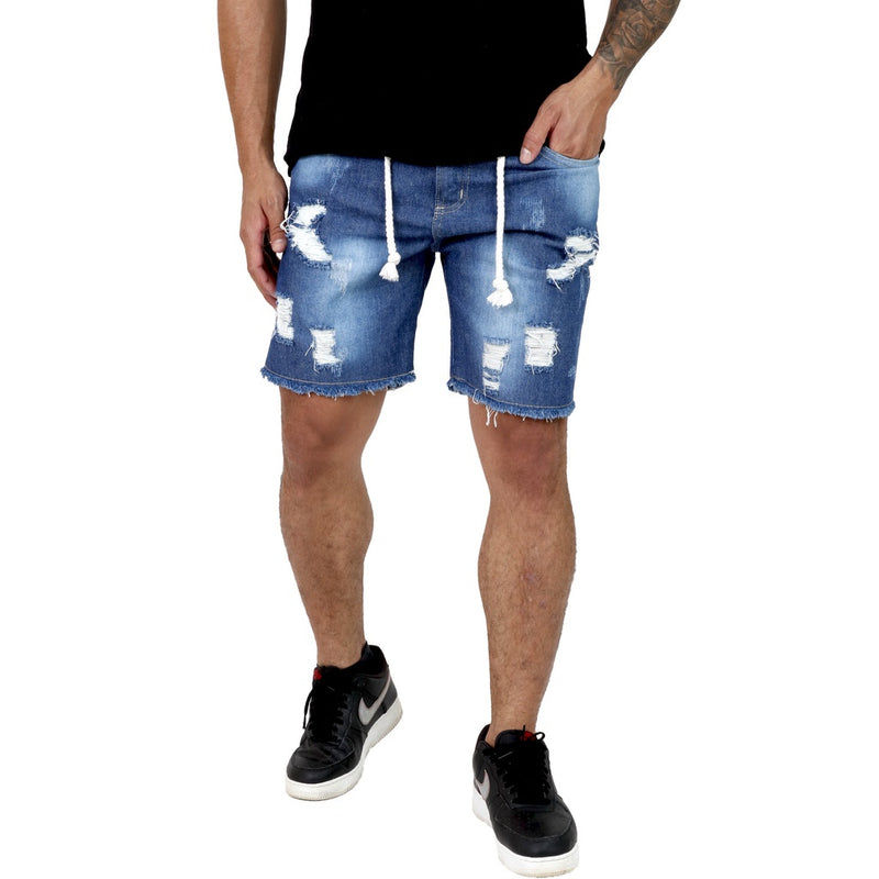 Bermuda Jeans Masculina Curta Rasgada SUPER BARATA