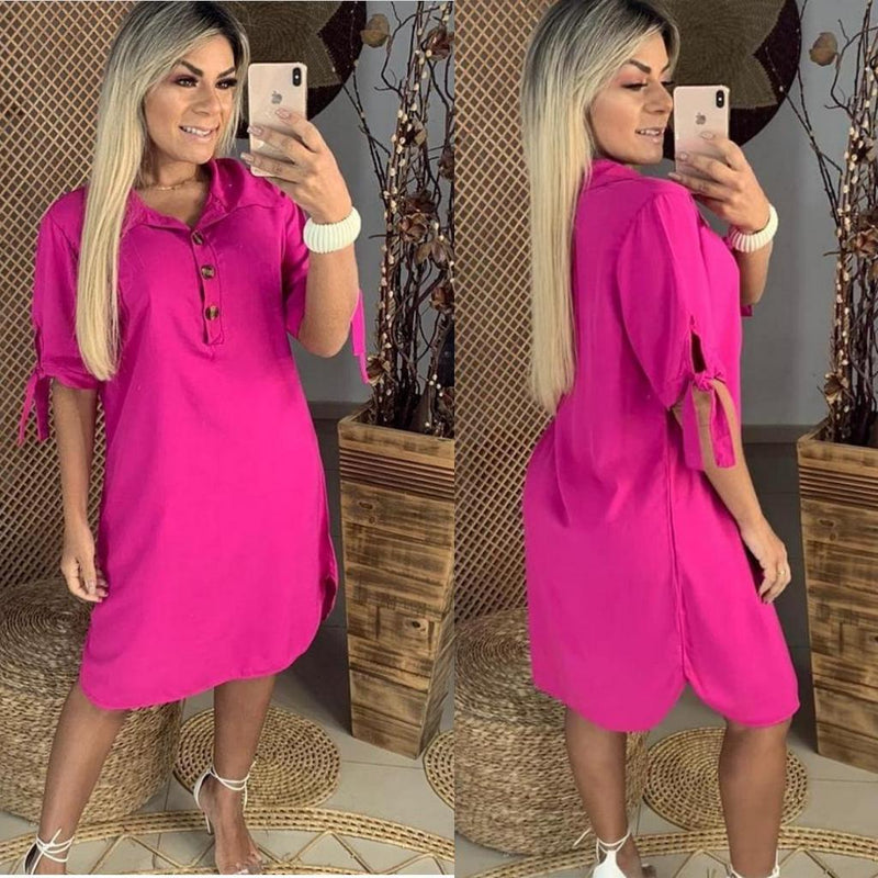 Vestido Luxo Camisão Chemise de Viscolinho Moda Blogueira Pronta Entrega